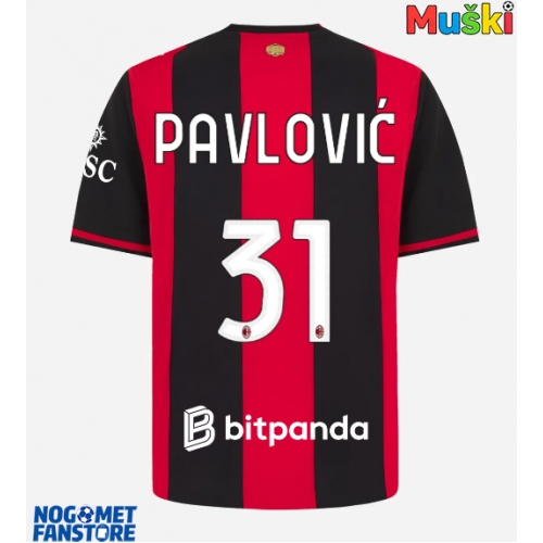 AC Milan Strahinja Pavlovic #31 Domaci Dres 2026-27 Kratak Rukav